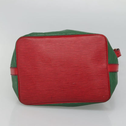 Louis Vuitton Petit Noe Handbag Two Tone Epi Leather, GREEN, LEATHER, Handbag