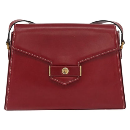 Christian Dior Vintage CD Logo Shoulder Bag Leather, RED, LEATHER, Shoulder bag