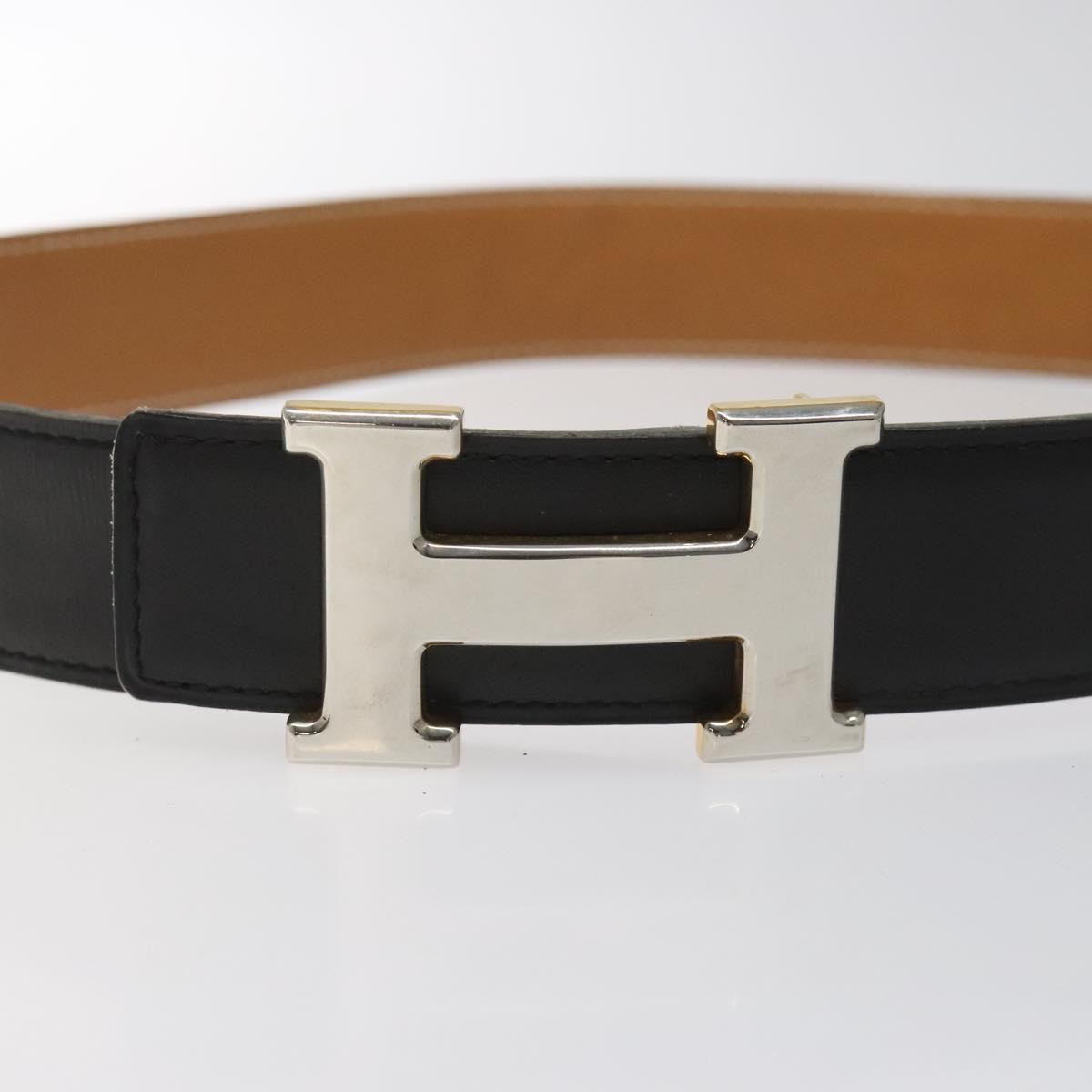 Hermes Constance Belt Leather, BLACK, LEATHER, Belts