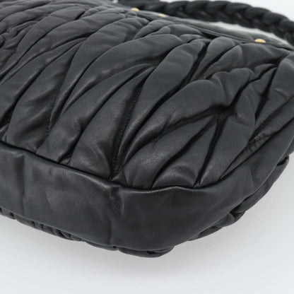 Miu Miu Coffer Convertible Satchel Leather, Black, Leather, Shoulder Bag