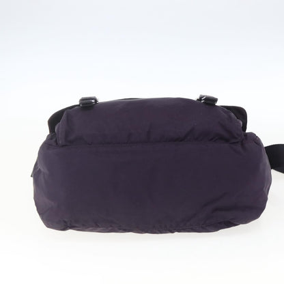 Prada Double Buckle Flap Messenger Bag Tessuto, PURPLE, NYLON, Shoulder bag