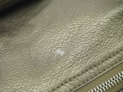 Salvatore Ferragamo Gancini Buckle Shoulder Bag Leather, GOLD, LEATHER, Shoulder bag