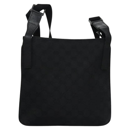Gucci Vintage Flat Messenger Bag GG Canvas, BLACK, CANVAS, Shoulder bag