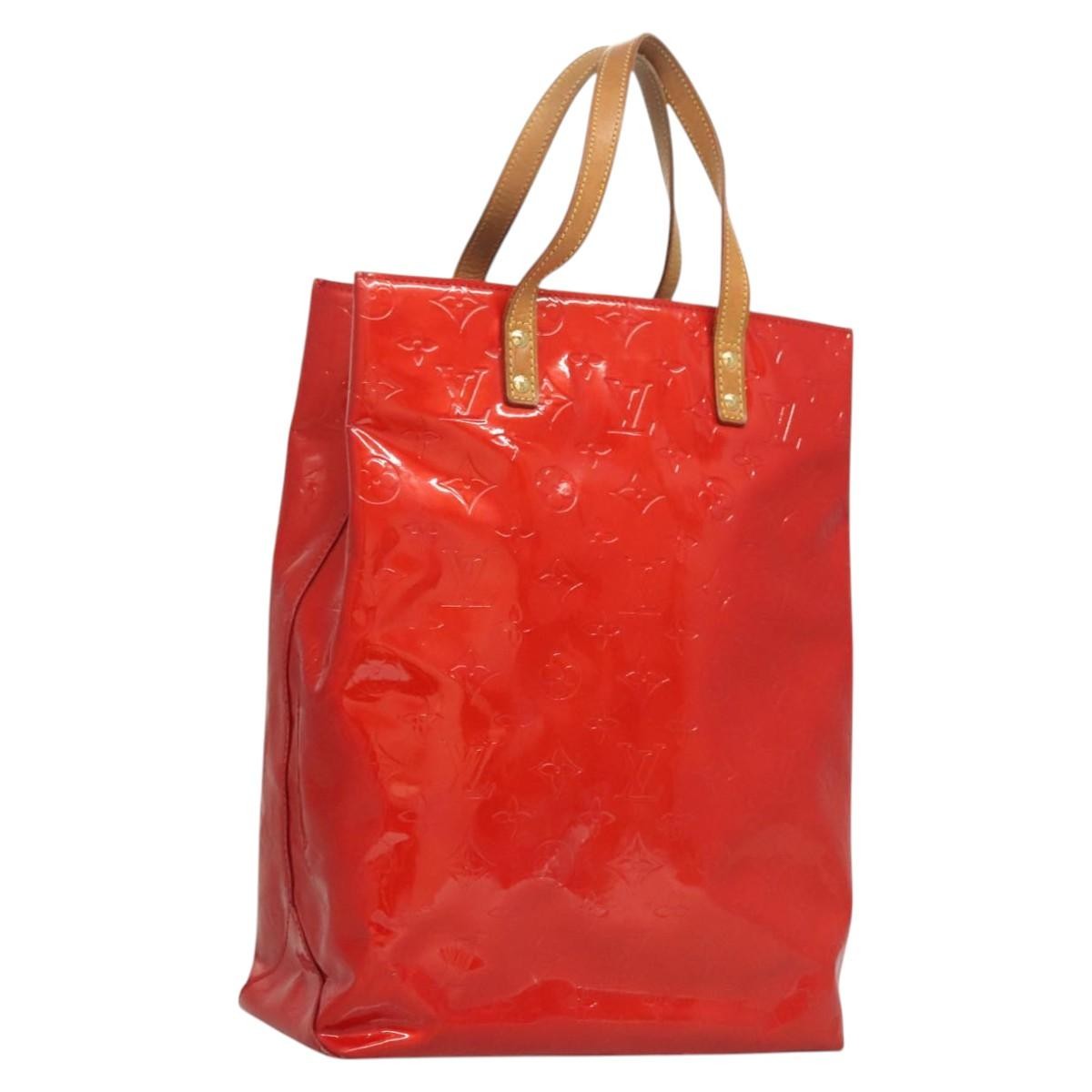 Louis Vuitton Reade Handbag Monogram Vernis, RED, PATENT_LEATHER, Handbag