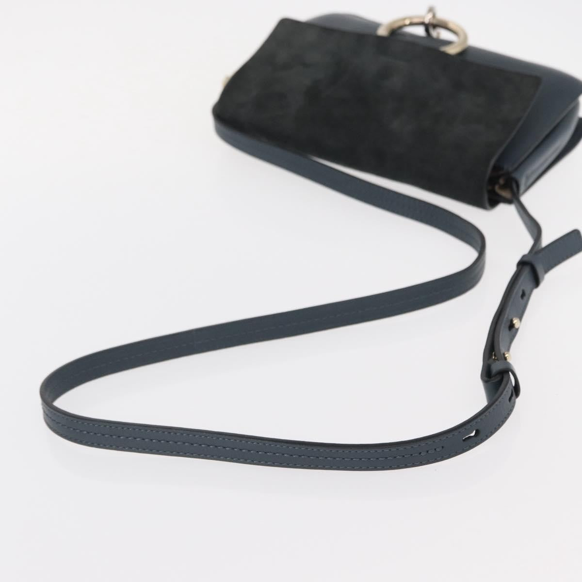 Chloe Faye Shoulder Bag Leather and Suede, GREEN, SUEDE, Shoulder bag