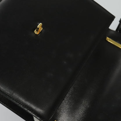 Celine Shoulder Bag Leather, BLACK, LEATHER, Shoulder bag