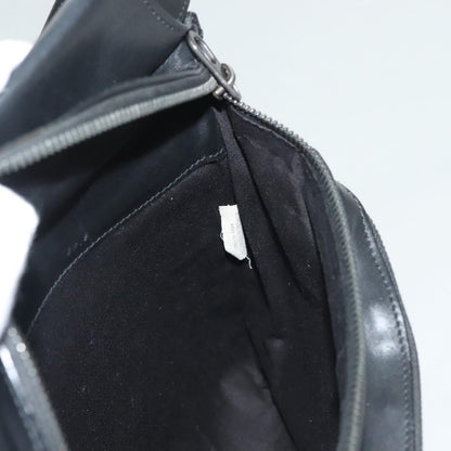 Bottega Veneta Utility Waist Bag Leather with Intrecciato, BLACK, LEATHER, Travel bag