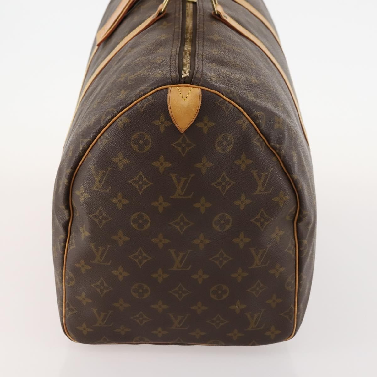 Louis Vuitton Keepall Bag Monogram Canvas, BROWN, CANVAS, Travel bag