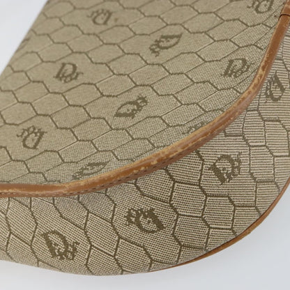 Christian Dior Vintage Honeycomb Shoulder Bag Canvas and Leather, BEIGE, CANVAS, Shoulder bag