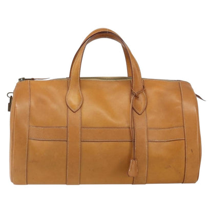 Hermes Vintage Convertible Boston Bag Leather, BROWN, LEATHER, Travel bag