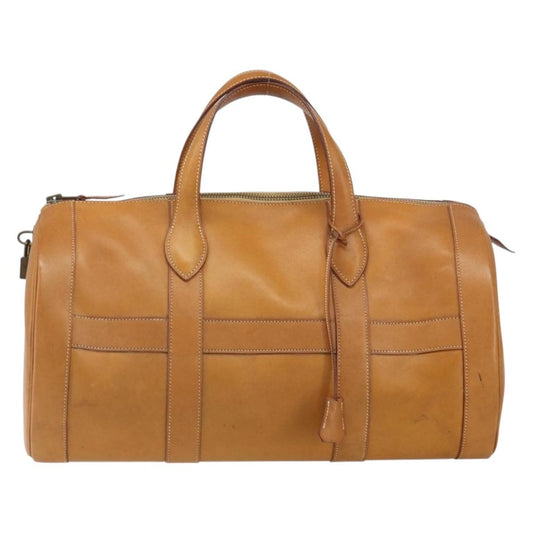 Hermes Vintage Convertible Boston Bag Leather, BROWN, LEATHER, Travel bag