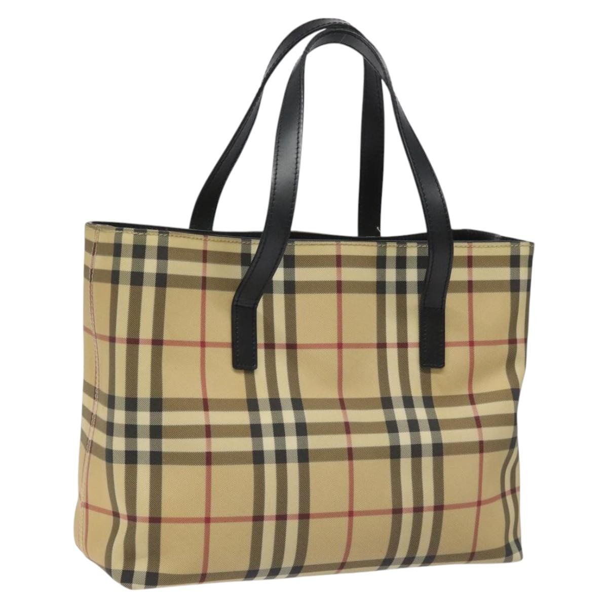 Burberry Nova Check Tote canvas check pattern, BEIGE, CANVAS, Tote bag