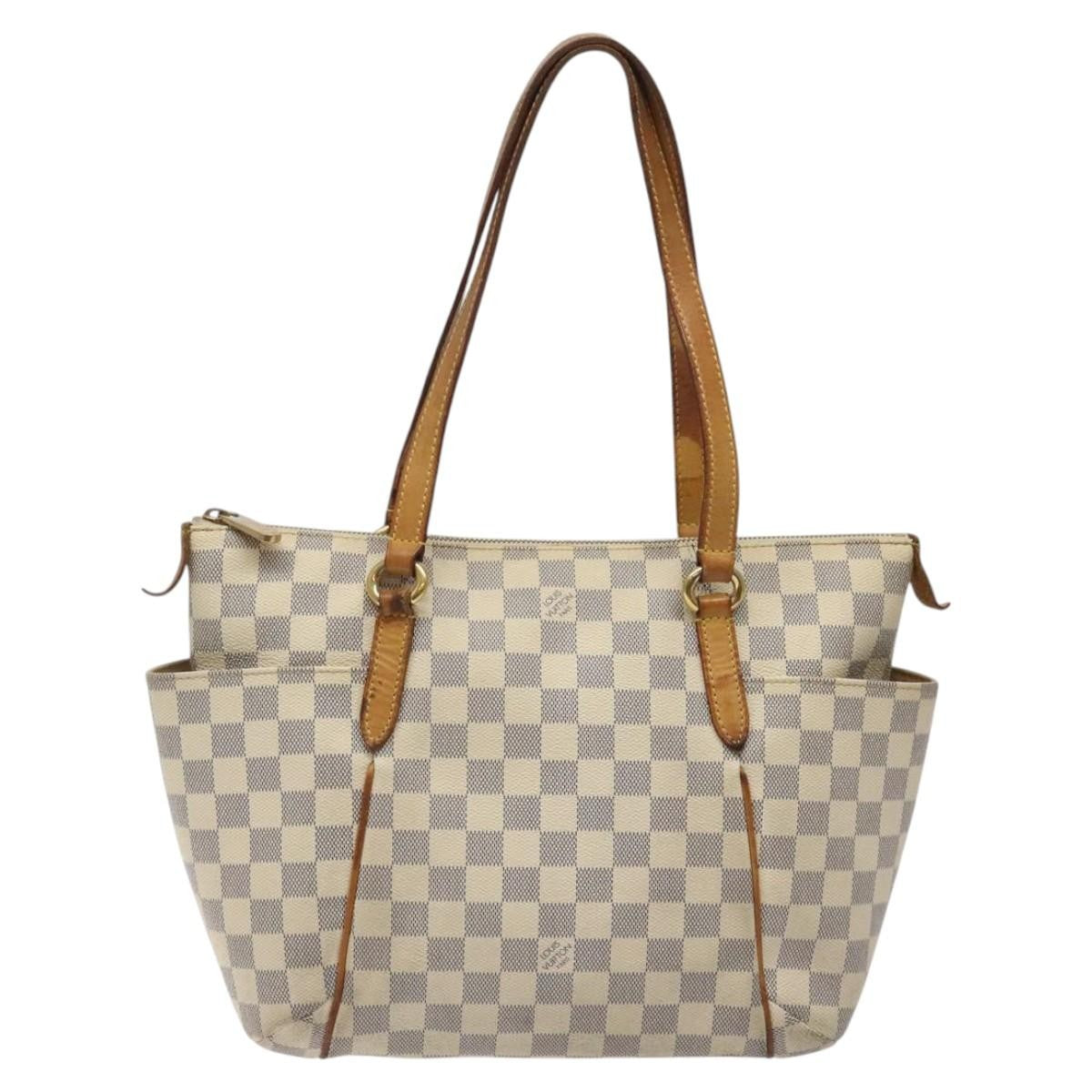 Louis Vuitton Totally Handbag Damier, WHITE, CANVAS, Handbag
