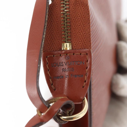 Louis Vuitton Pochette Accessoires Epi Leather, BROWN, LEATHER, Clutche & pouche