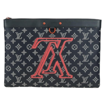 Louis Vuitton Pochette Apollo Limited Edition Upside Down Monogram Ink, Navy, Canvas, Clutch