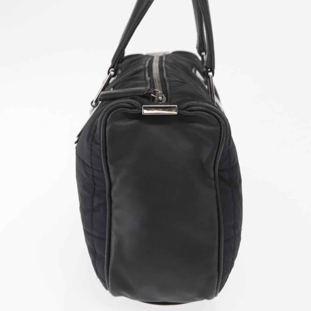 Chanel Square Stitch Boston Bag Quilted Nylon, BLACK, NYLON, Travel bag