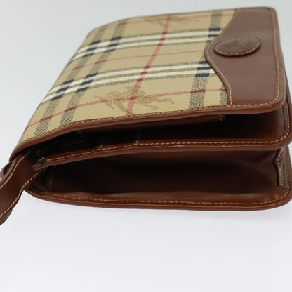 Burberry Nova check Pochette Canvas, BEIGE, CANVAS, Clutche & pouche