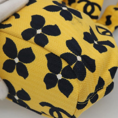 Chanel Vintage Frame Shoulder Bag Printed Canvas, YELLOW, CANVAS, Shoulder bag