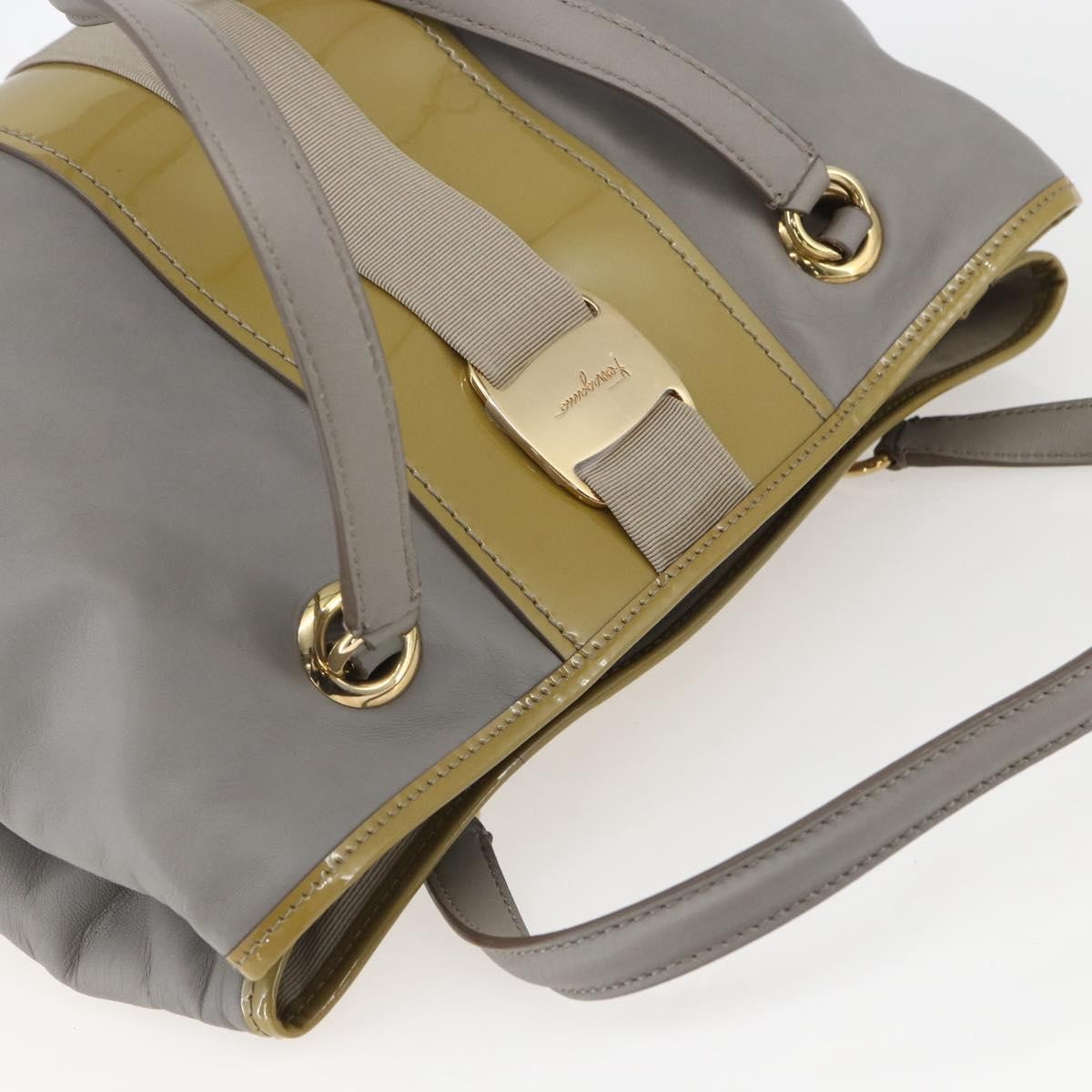 Salvatore Ferragamo Vala tote Leather, GRAY, LEATHER, Tote bag