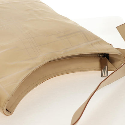 Salvatore Ferragamo Vintage Shoulder Bag Nylon, Beige, Nylon, Shoulder Bag