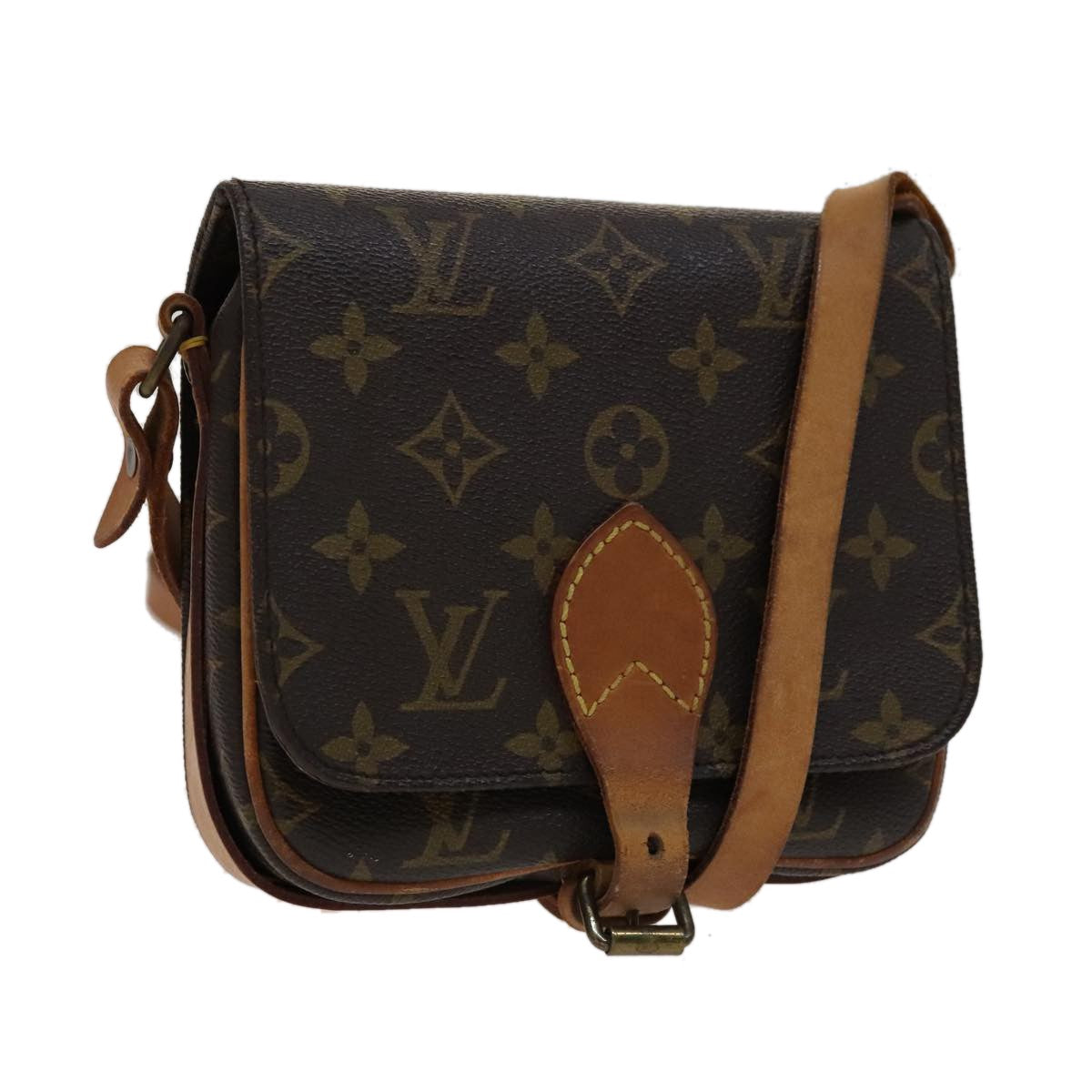 Louis Vuitton Cartouchiere Handbag Monogram Canvas, BROWN, CANVAS, Handbag