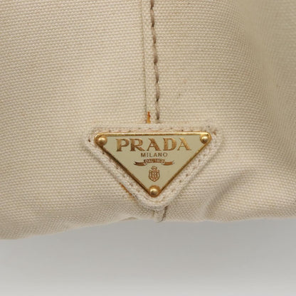 Prada Canapa Tote Canvas, White, Canvas, Tote Bag