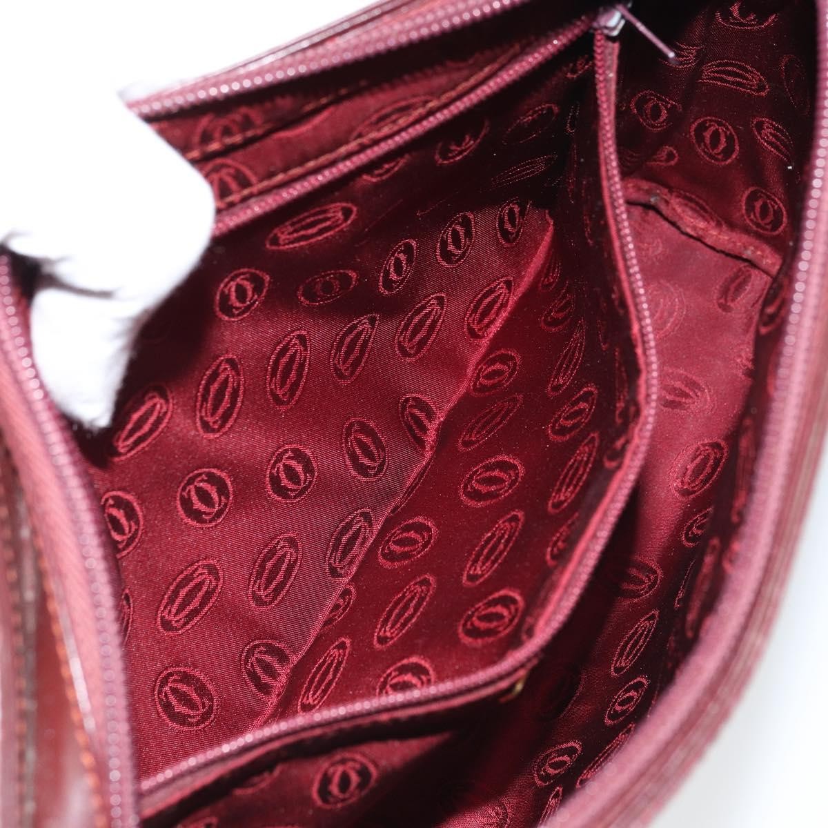 cartier Must de Cartier Clutch bag Leather, BURGUNDY, LEATHER, Clutche & pouche