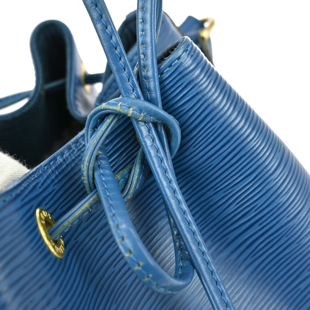 Louis Vuitton Petit Noe Handbag Epi Leather, BLUE, LEATHER, Shoulder bag