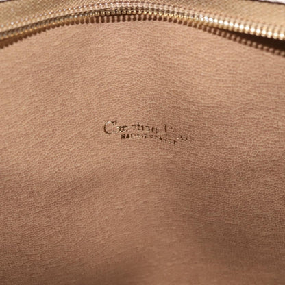 Christian Dior Vintage Honeycomb Handbag Canvas Leather, BEIGE, CANVAS, Handbag