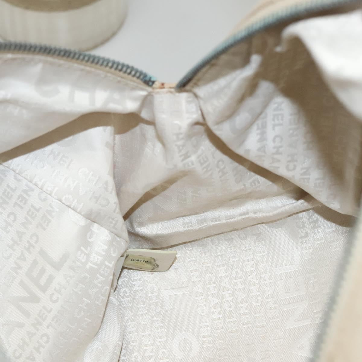 Chanel Chocolate Bar CC Bowler Bag Canvas, BEIGE, CANVAS, Handbag