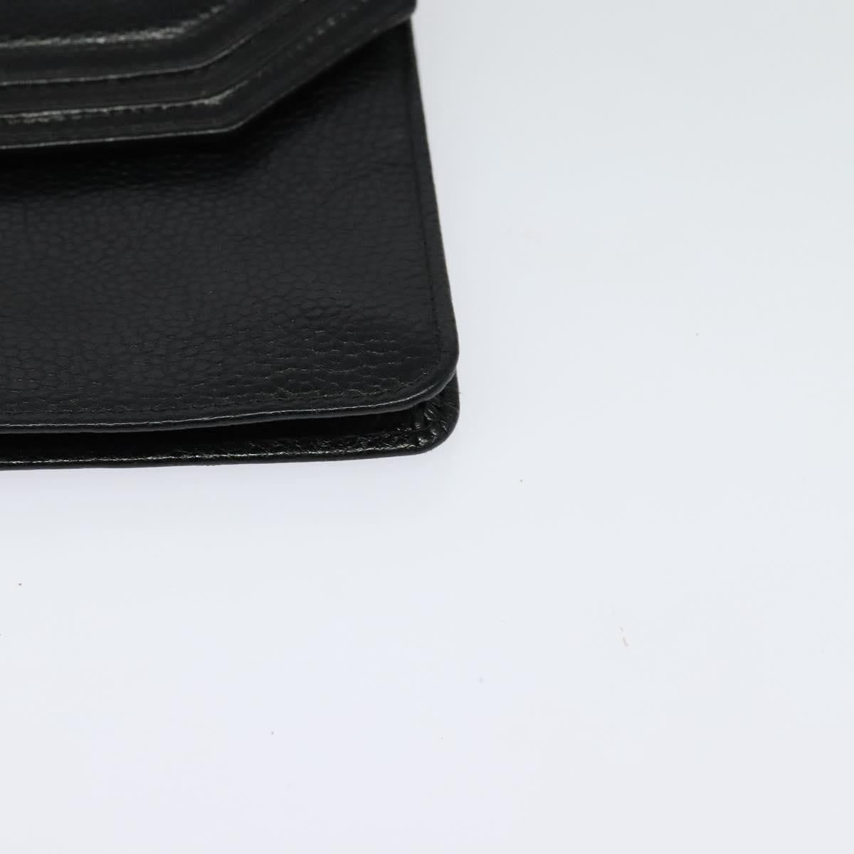 Christian Dior Vintage Chain Flap Shoulder Bag Leather, BLACK, LEATHER, Shoulder bag