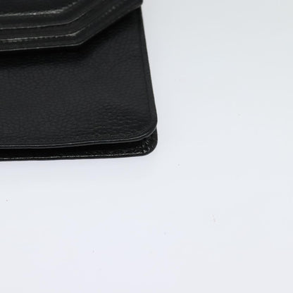 Christian Dior Vintage Chain Flap Shoulder Bag Leather, BLACK, LEATHER, Shoulder bag