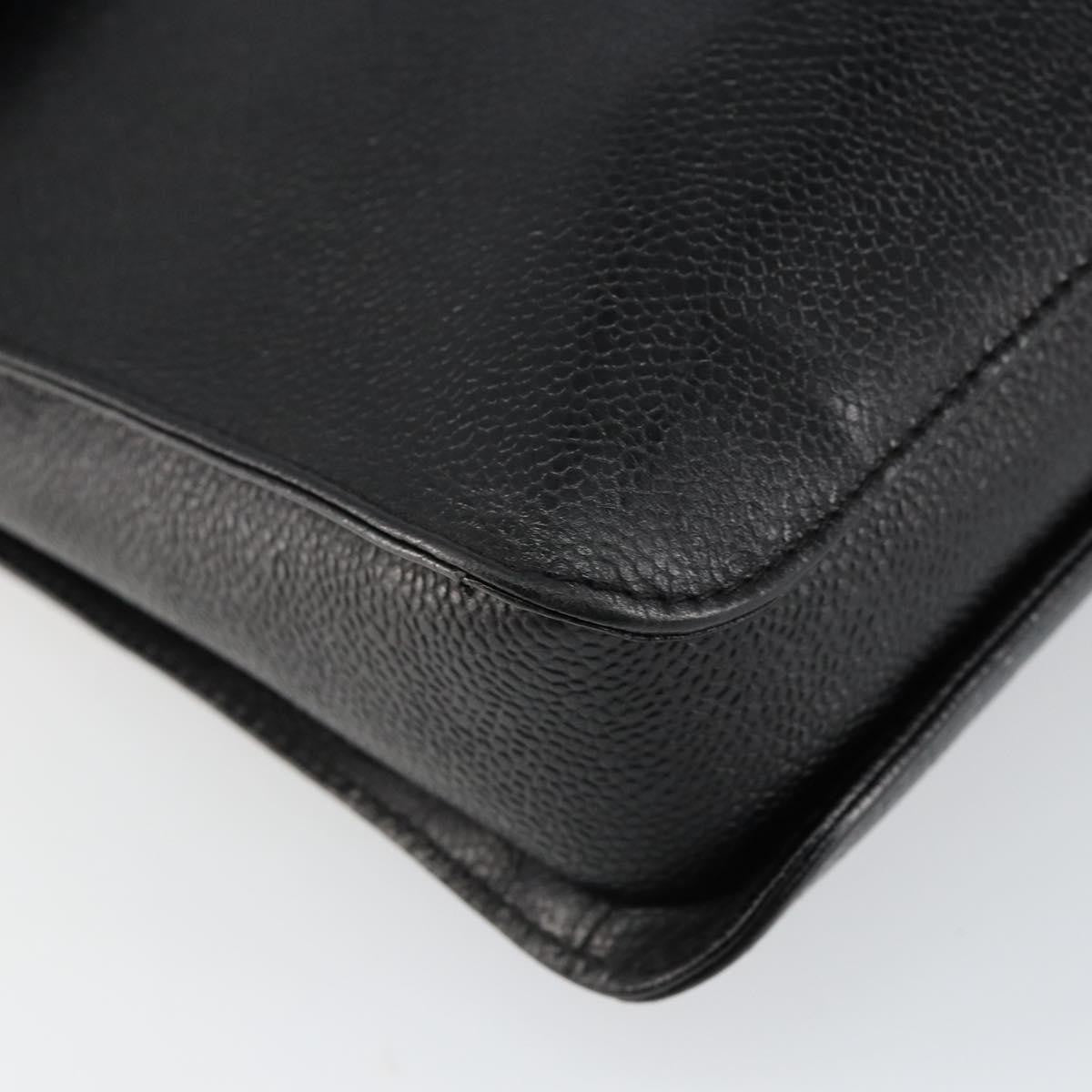 Chanel Vintage Lock Briefcase Caviar, BLACK, LEATHER, Briefcase