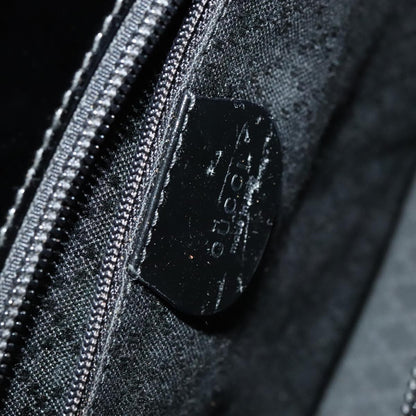 Gucci Vintage Bamboo Handle Bag Nylon, BLACK, NYLON, Handbag