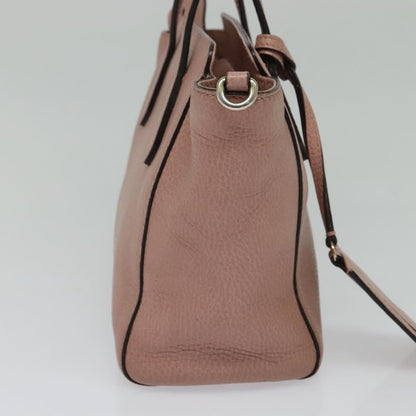 Gucci Swing Crossbody Bag Pebbled Leather, PINK, LEATHER, Crossbody bag