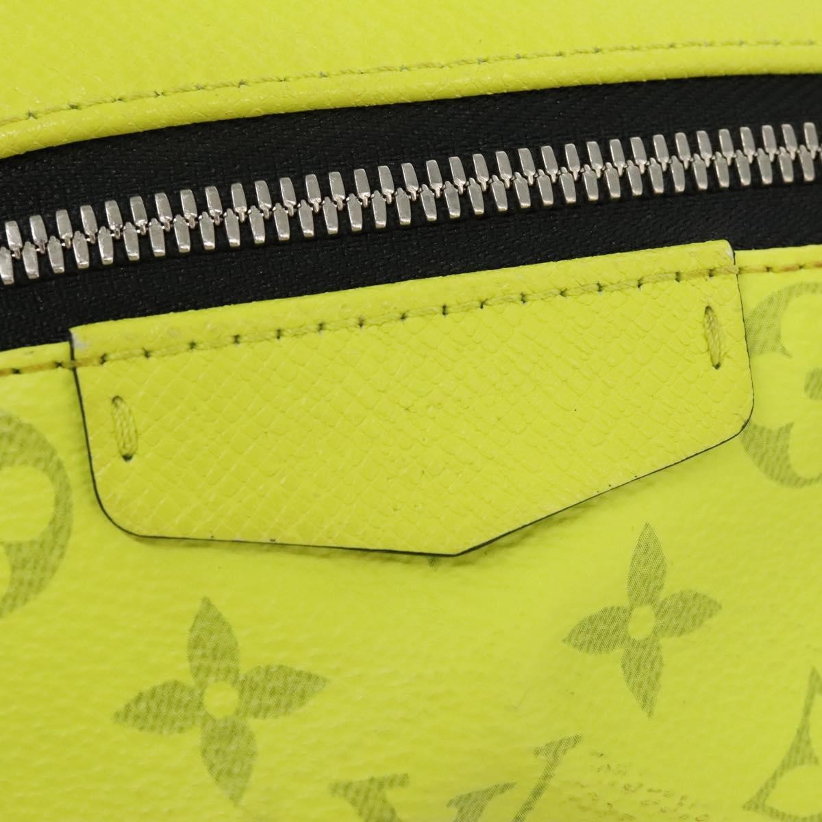 Louis Vuitton Discovery Backpack Monogram Taigarama, Yellow, Leather, Backpack