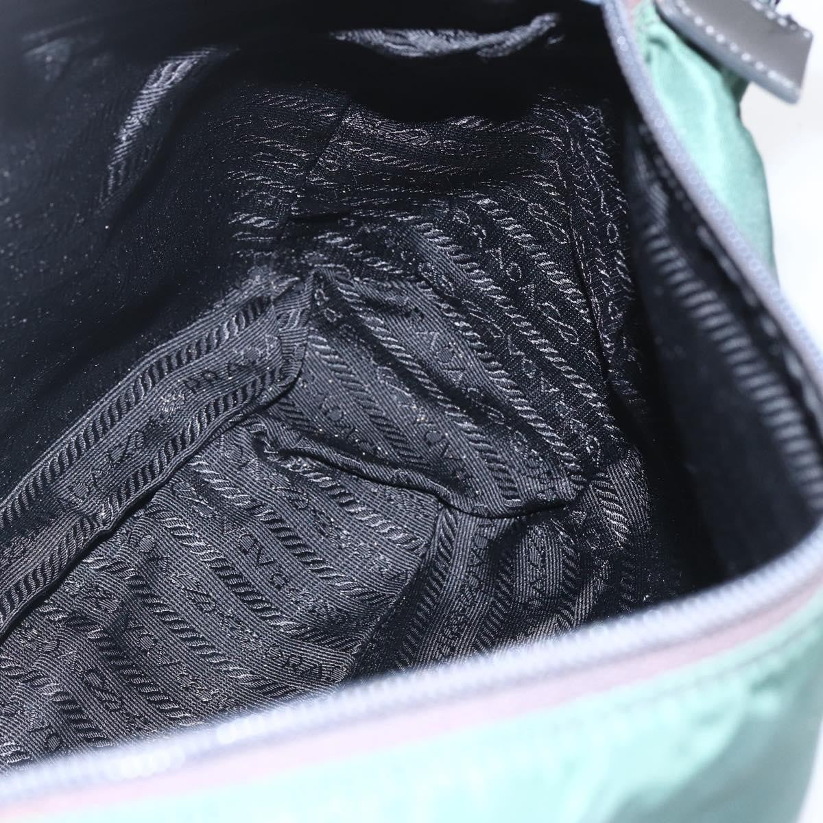 Prada Double Buckle Flap Messenger Bag Tessuto, GREEN, NYLON, Shoulder bag