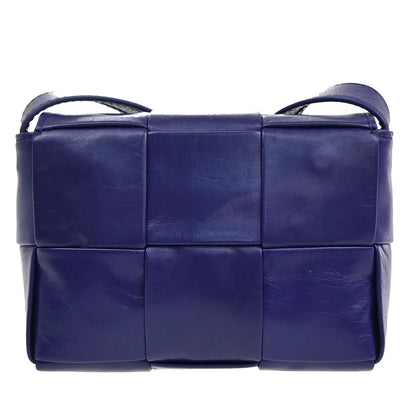 Bottega Veneta Cassette Crossbody Bag Maxi Intrecciato Fringe Leather, PURPLE, LEATHER, Crossbody bag