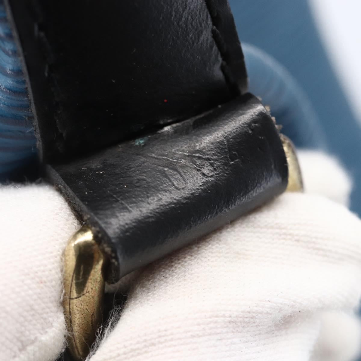 Louis Vuitton Petit Noe Handbag Two Tone Epi Leather, BLACK, LEATHER, Handbag