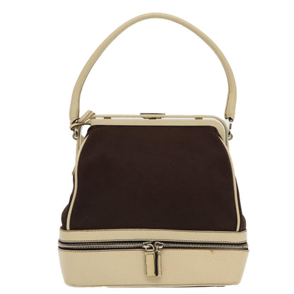 Prada Vintage Handbag Canvas, BROWN, CANVAS, Handbag