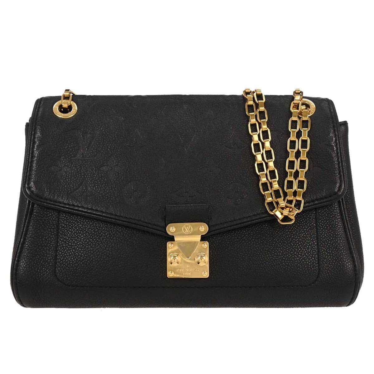 Louis Vuitton Saint Germain Handbag Monogram Empreinte Leather, BLACK, LEATHER, Shoulder bag