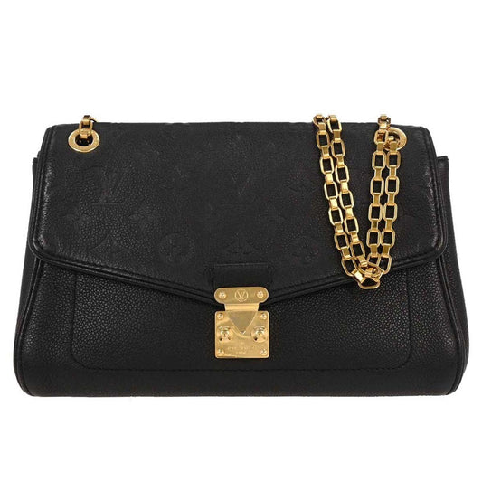 Louis Vuitton Saint Germain Handbag Monogram Empreinte Leather, BLACK, LEATHER, Shoulder bag