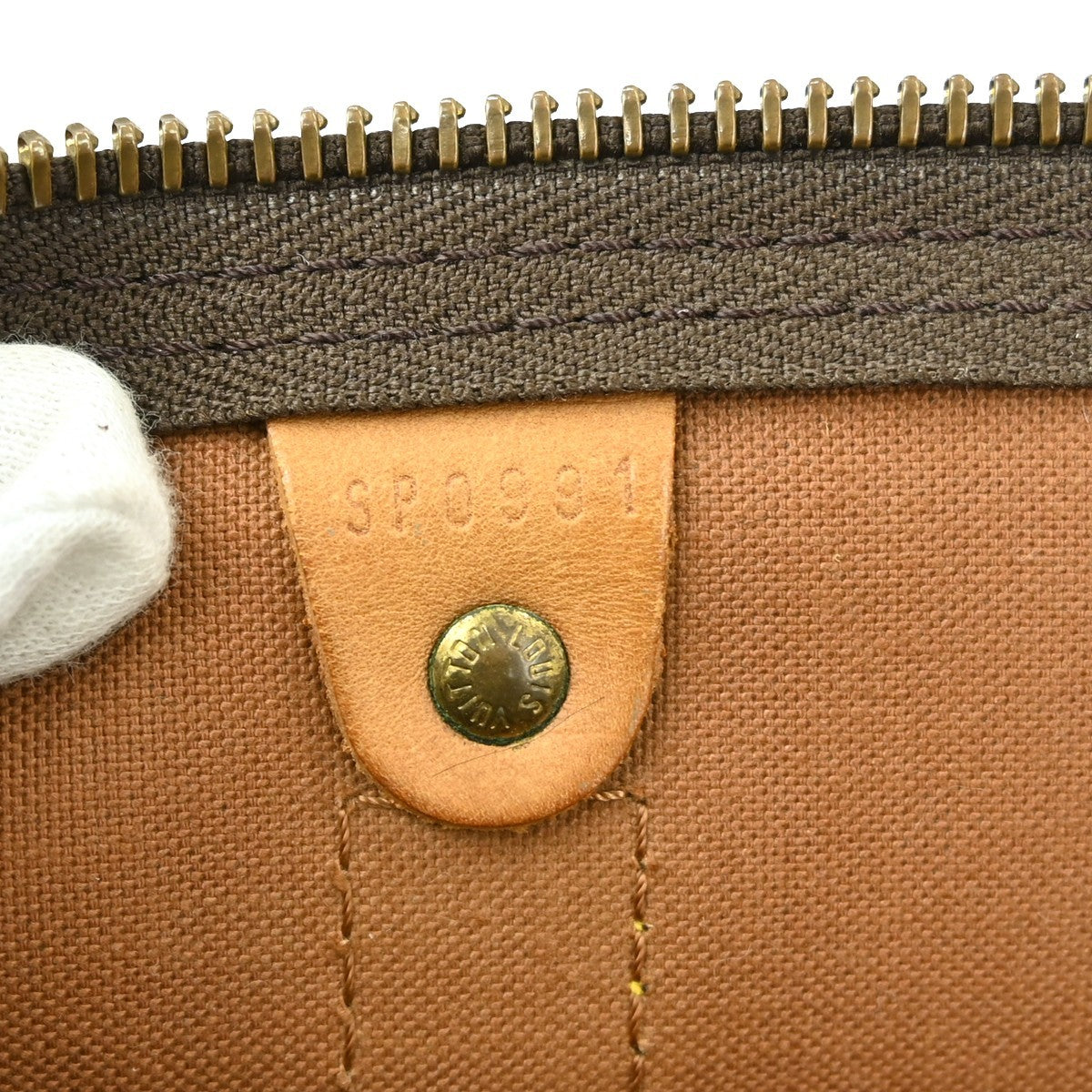 Louis Vuitton Keepall Bag Monogram Canvas, BROWN, CANVAS, Travel bag