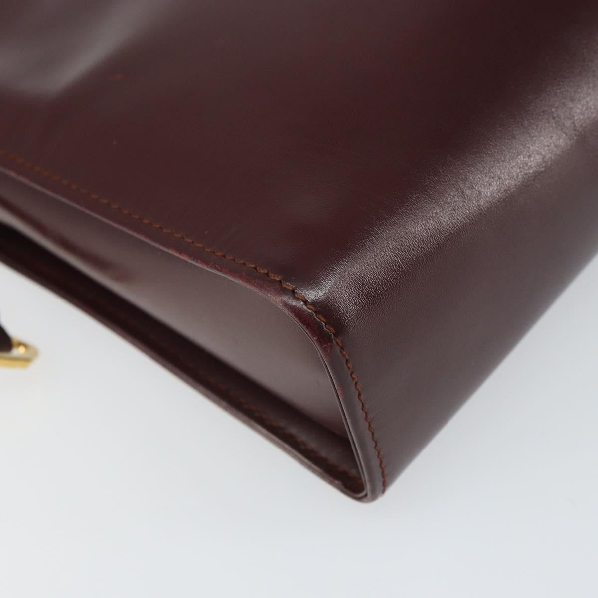 cartier Must de Cartier Clutch bag Leather, BURGUNDY, LEATHER, Clutche & pouche