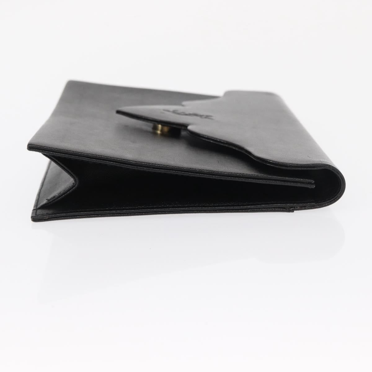 Saint Laurent Vintage Pouch Leather, BLACK, LEATHER, Clutche & pouche
