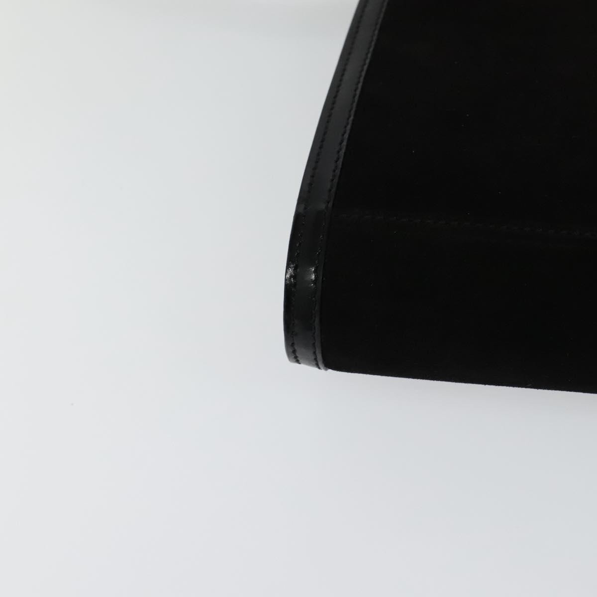 Celine Vintage Shoulder Bag Suede, BLACK, SUEDE, Shoulder bag