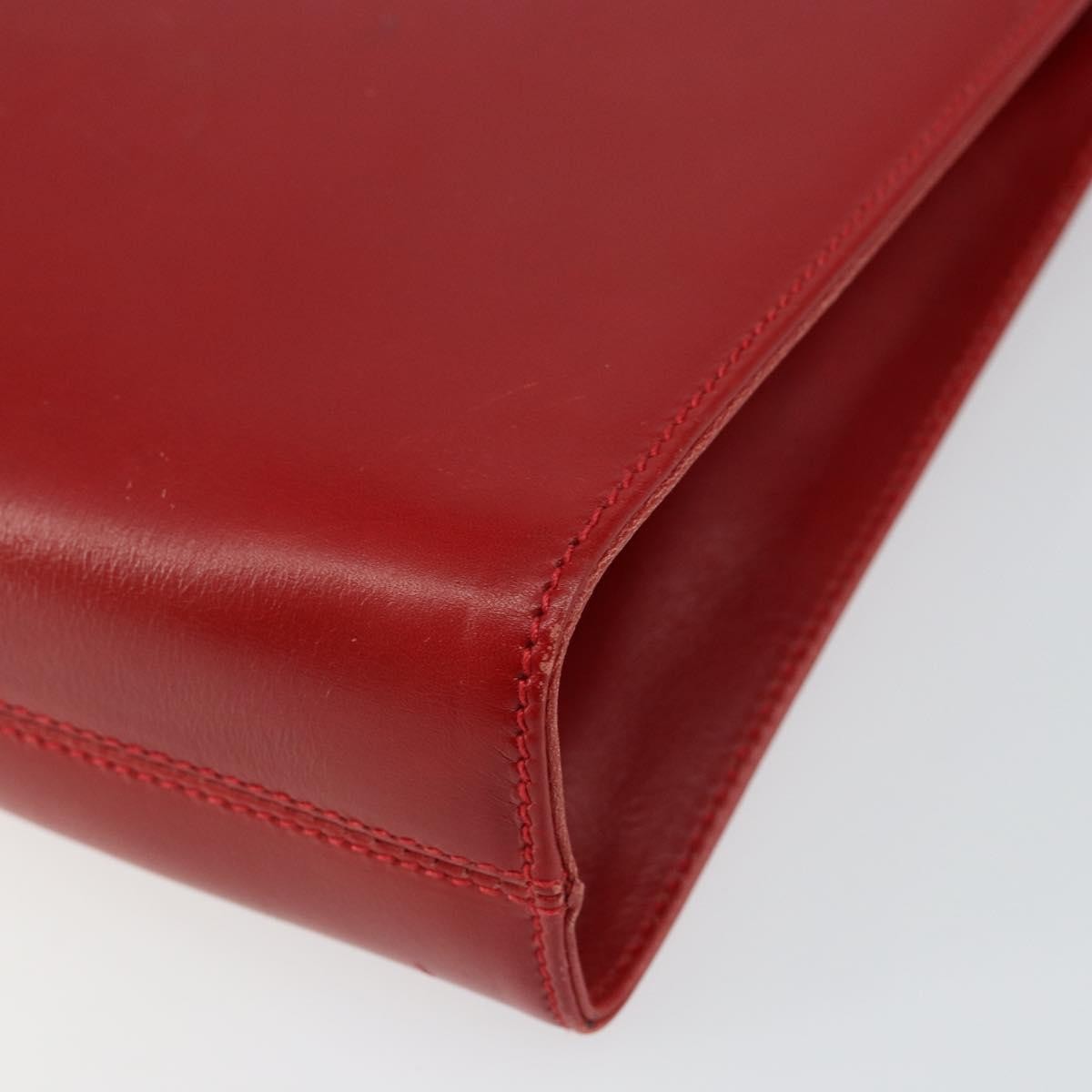 Salvatore Ferragamo Vintage Gancini Chain Shoulder Bag Leather, RED, LEATHER, Shoulder bag