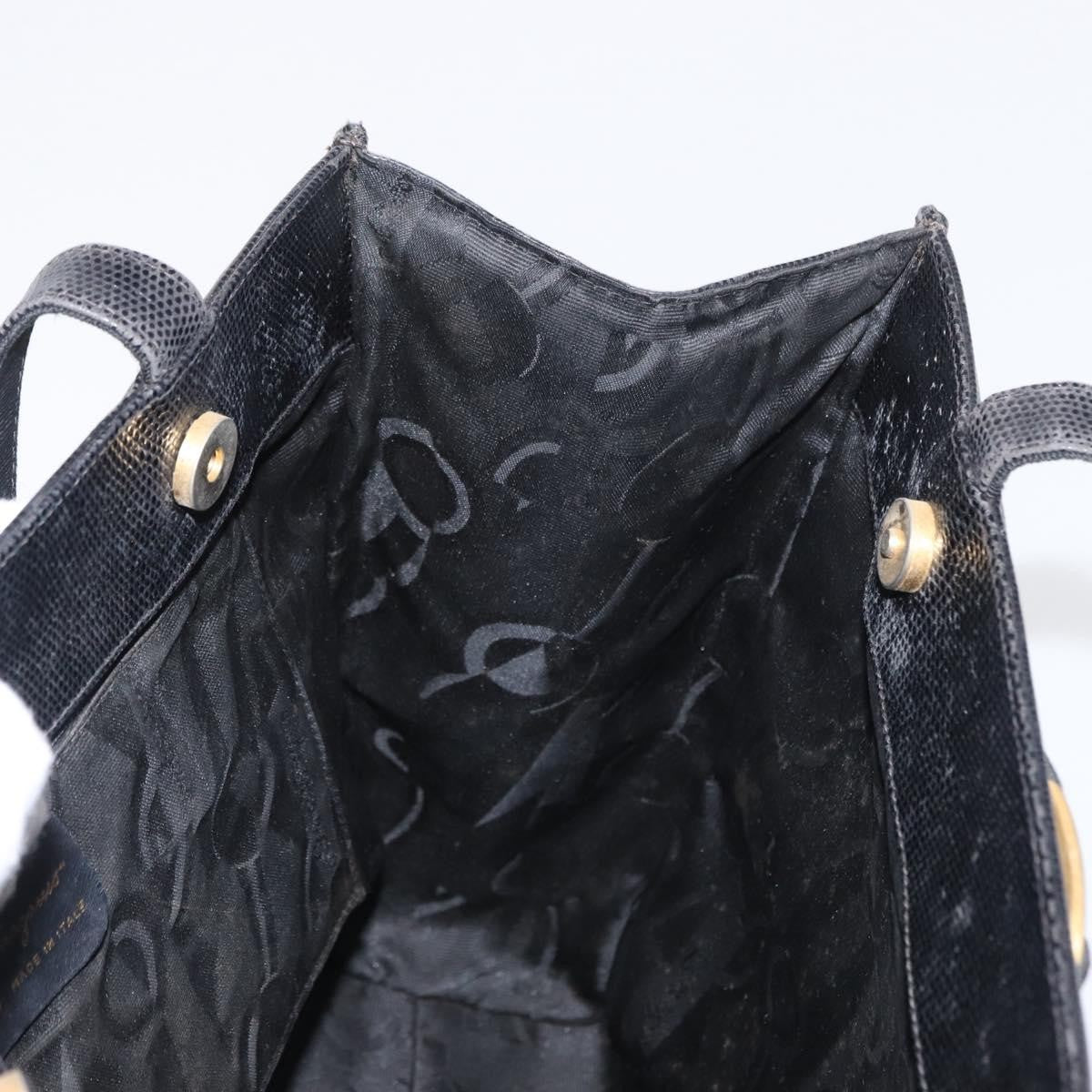 Salvatore Ferragamo Vara Tote Leather, BLACK, LEATHER, Tote bag