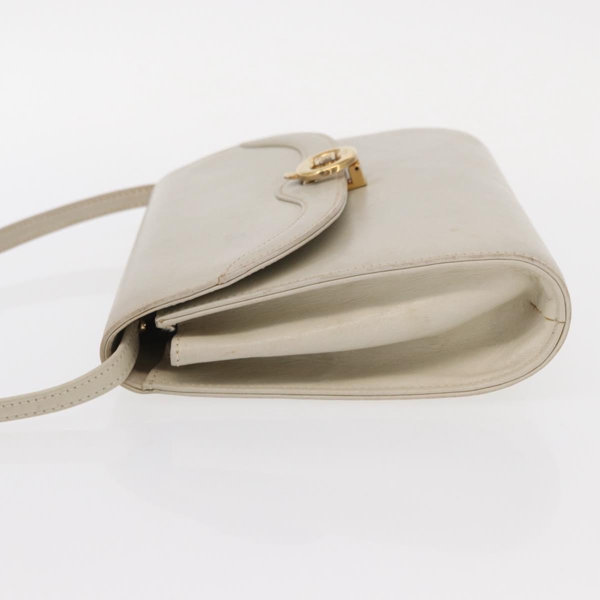 Celine Vintage Shoulder Bag Leather, ECRU, LEATHER, Shoulder bag