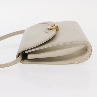 Celine Vintage Shoulder Bag Leather, ECRU, LEATHER, Shoulder bag